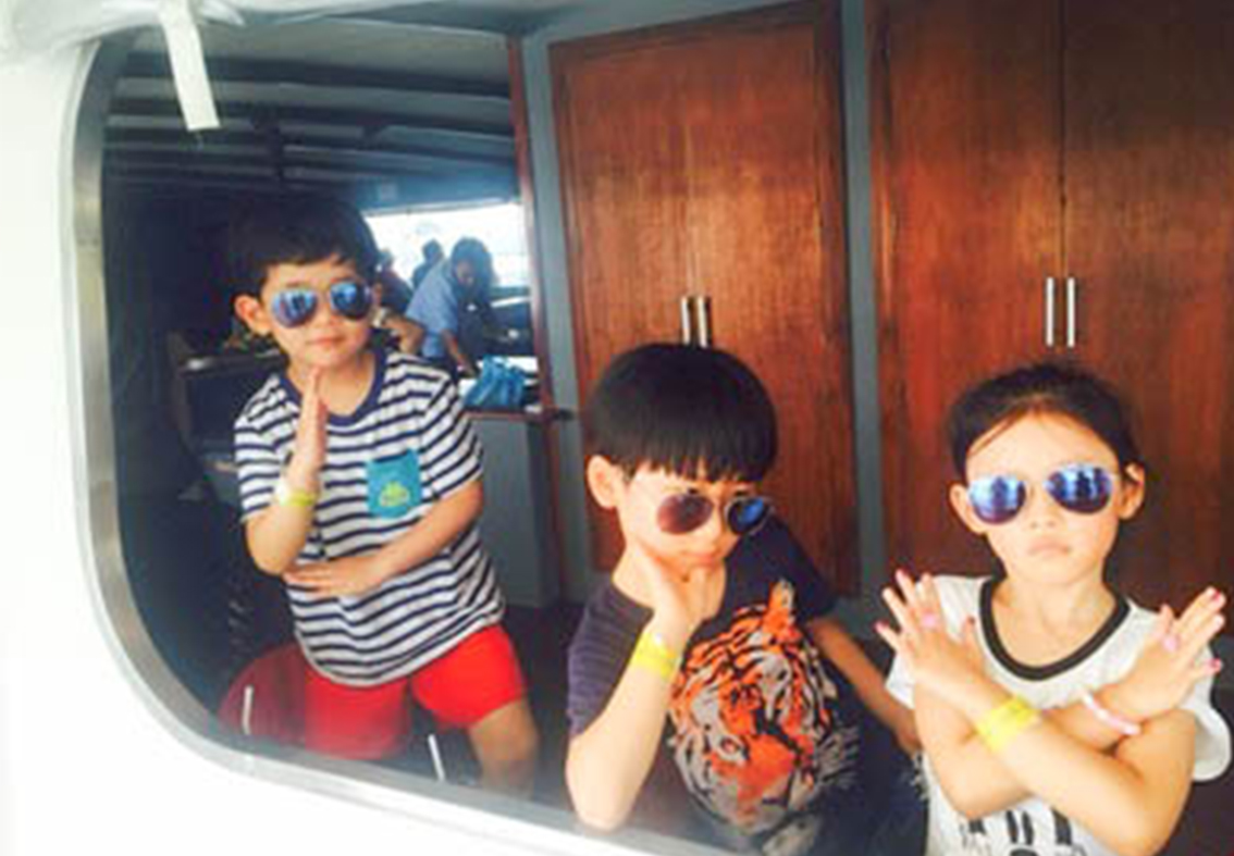 客人孙女士  带着三个小屁孩来巴厘岛撒欢